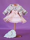Vestido chaqueta punto gris rosa