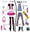 Outfits and accessories Set - Frankie Stein & Draculaura