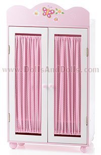 Armario Chic de madera Rosa con mariposa
