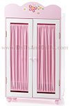 Armario Chic de madera Rosa con mariposa