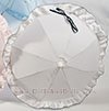 Sombrilla Piqu� Blanco Ribete Azul Bebelux