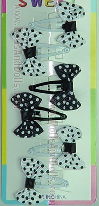 Ranitas lunares blancos/negros Set 6 unidades
