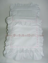 Saco blanco/cinta rosa para cochecito Arrue Prestigio Jr