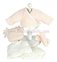 Clothes 24 cm - Cream/Peach knitted sweater combo