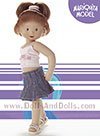 Mariquita Model - Falda vaquera/camiseta rosa