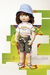 Mariquita Model - Pantal�n verde/camiseta rayas