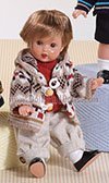 Mini J.P. pant beig/chaq.cenefas