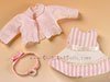 Mini Dress beig rayas rosa