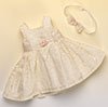 Beige embroidered dress