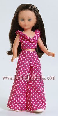 Colecci�n 1: Conjunto pantal�n y top volantes rosa lunares